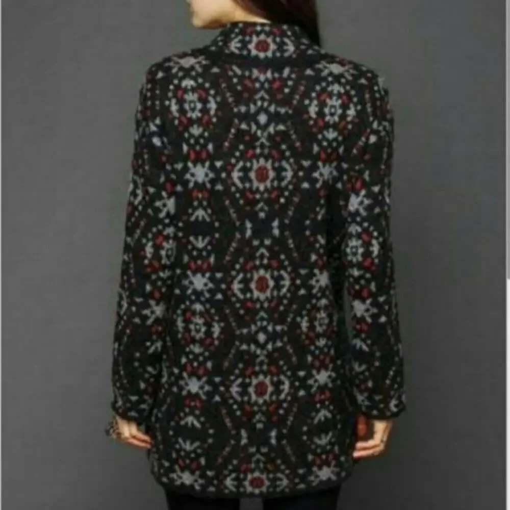 Free People Small Geometric Southwest Cardigan Sweater - Picture 2 of 8